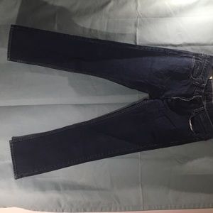 Dark denim slim straight jeans